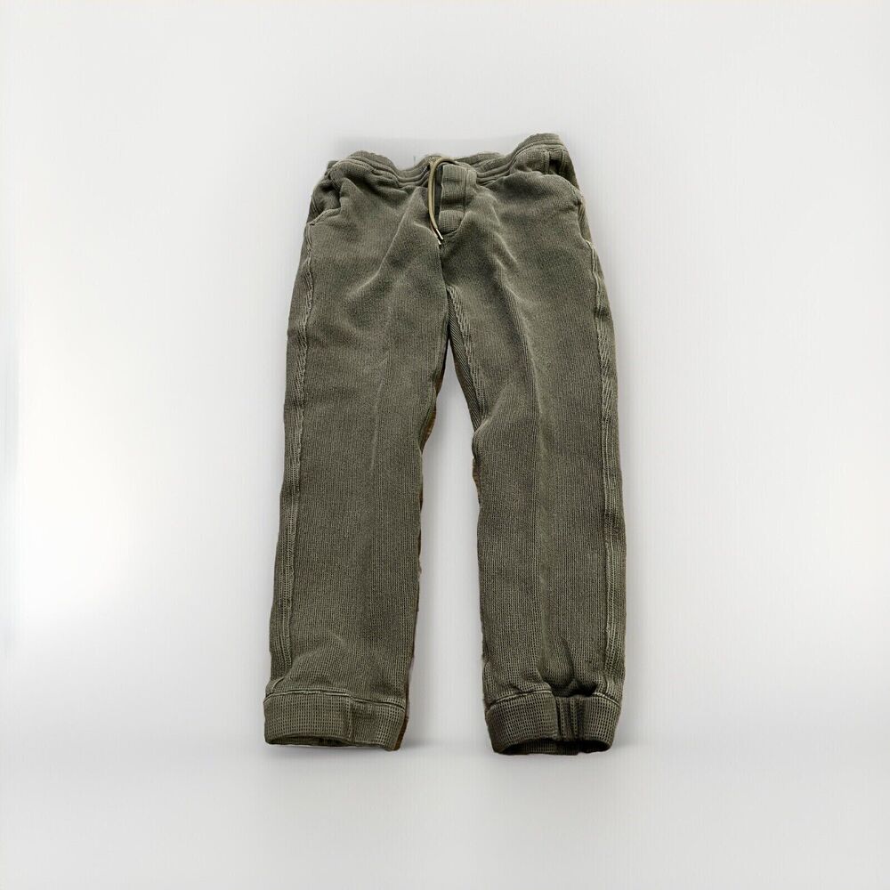 Taylor Stitch Mens Green Joggers Sweatpants Waffle Knit Apres Pants Size M